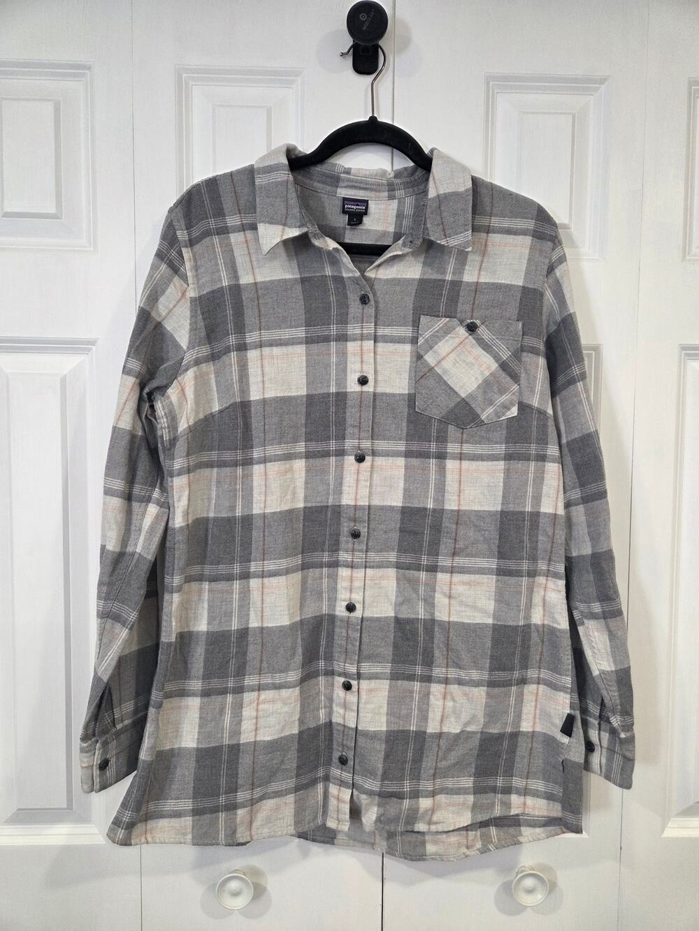 Patagonia W's Aspen Forest Tunic Large Gray Organic Cotton Womens